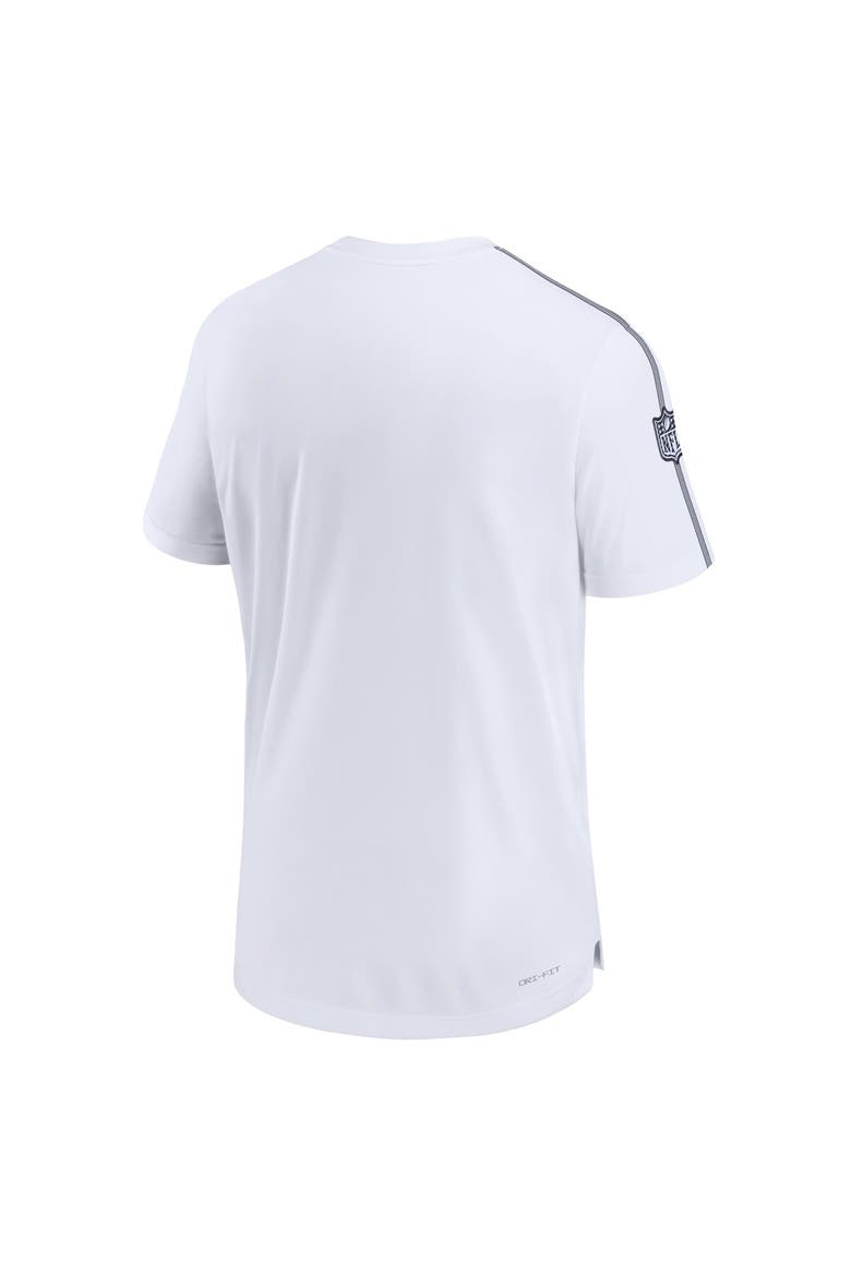 Men's Nike White Dallas Cowboys 2024 Sideline Coach UV Performance T-Shirt, Alternate, color, White