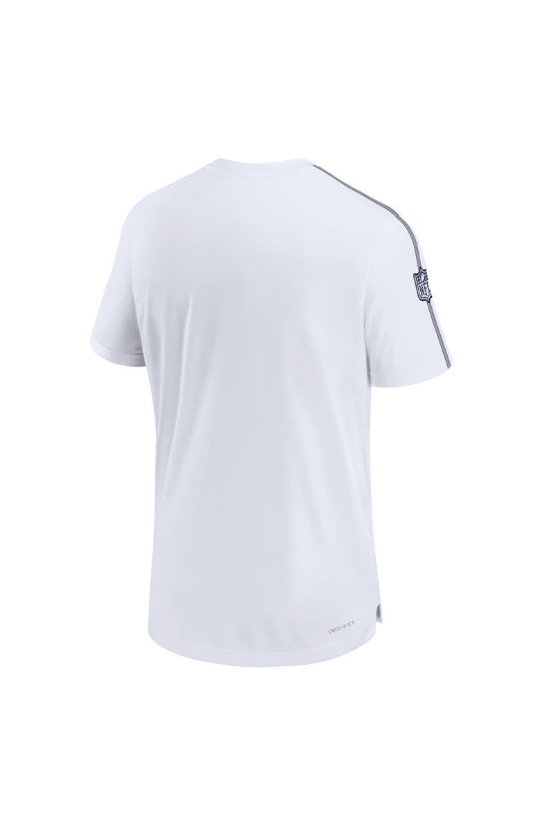 Nike Men's Nike White Dallas Cowboys 2024 Sideline Coach UV Performance T-Shirt, Alternate, color, White