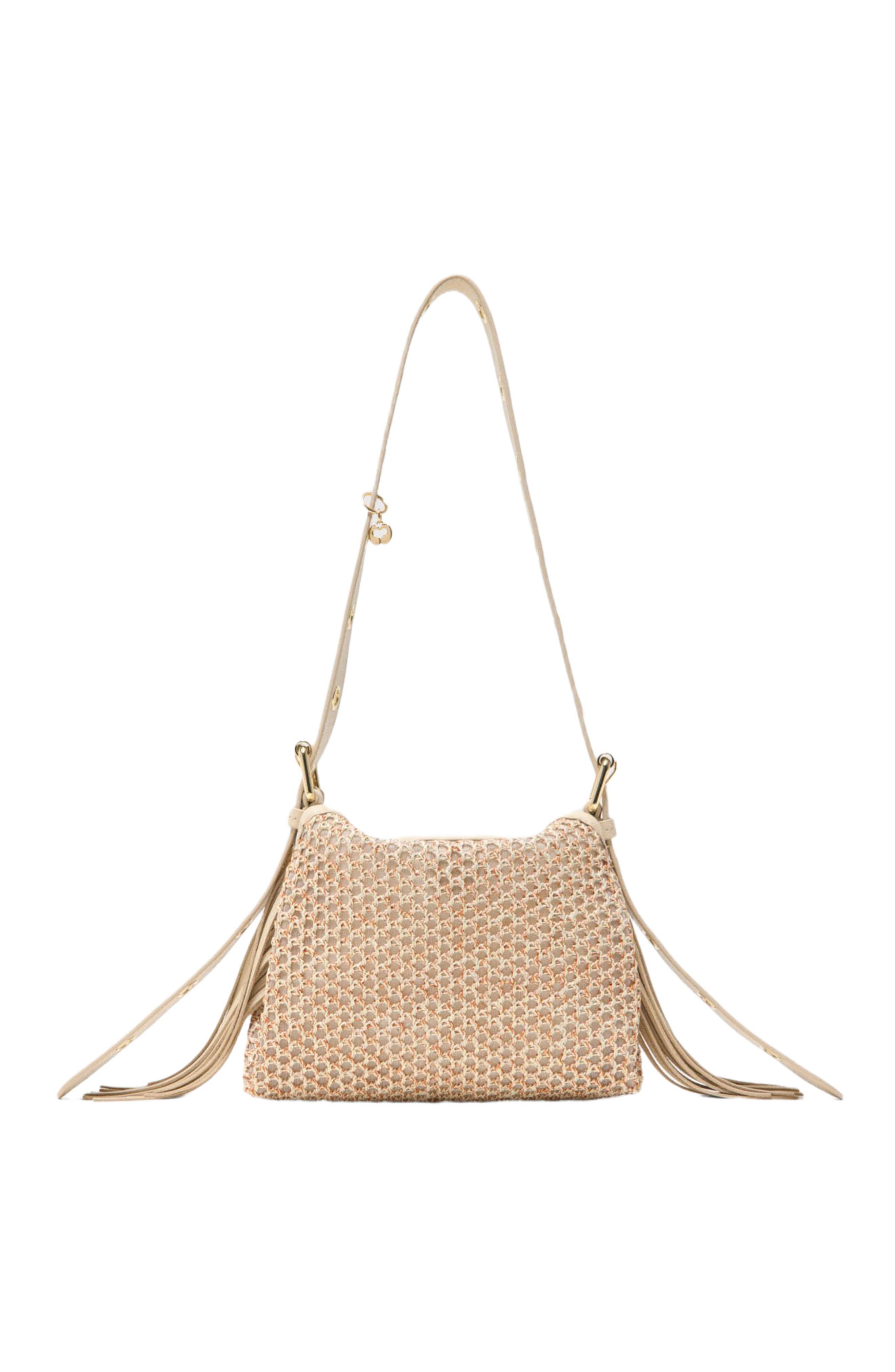 maje Miss M mini net bag, Alternate, color, Nude