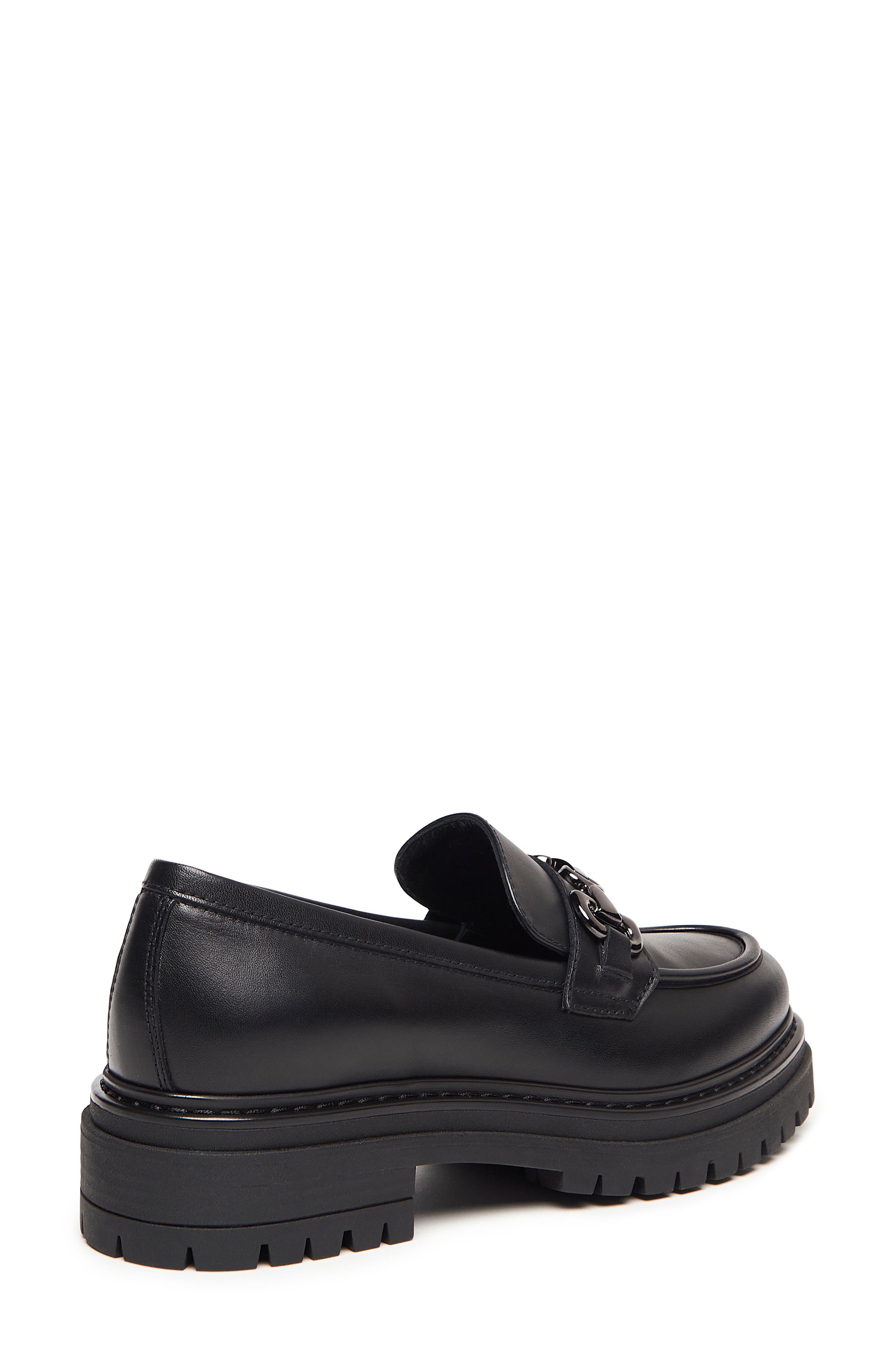 NeroGiardini Lug Sole Bit Loafer, Alternate, color, Black