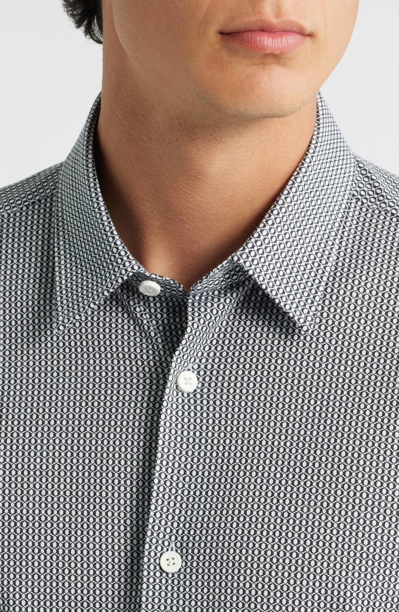 BOSS Roan Stretch Corduroy Button-Up Shirt, Alternate, color, Dark Blue