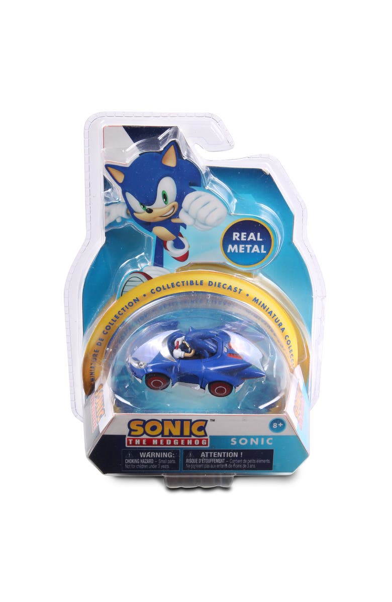 Sonic Allstars Racing Sonic 164 Diecast Metal Car, Alternate, color, Multicolored