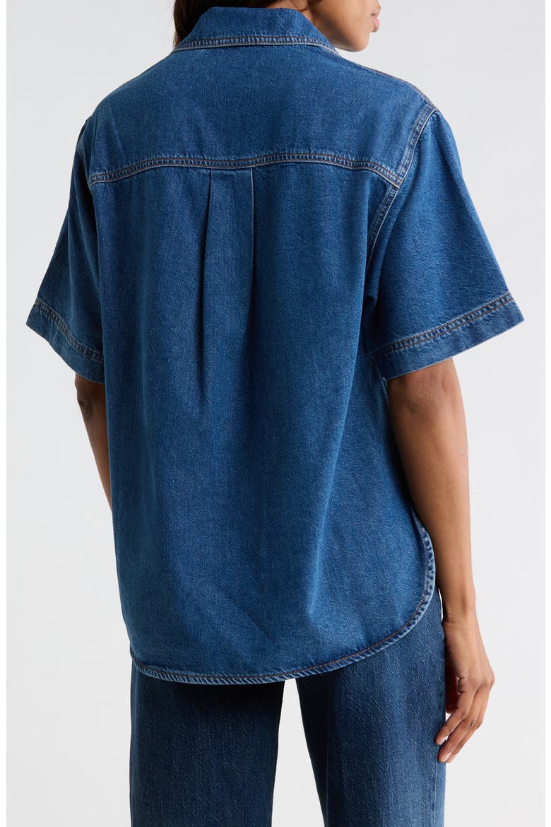 The High-Low Denim Shirt, Alternate, color, VESSEL