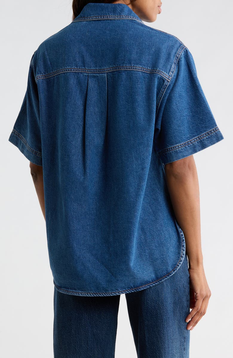 FRAME The High-Low Denim Shirt, Alternate, color, Vessel