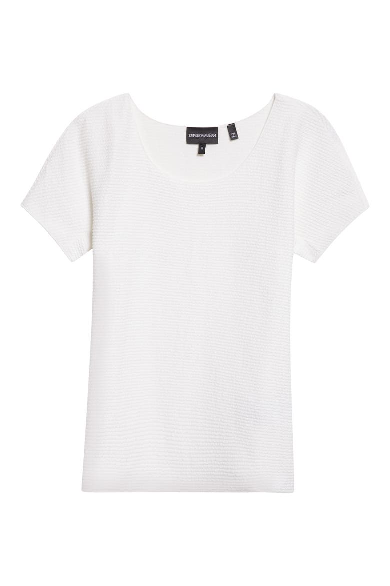 Ribbed Jersey T-shirt, Alternate, color, SOLID WHITE