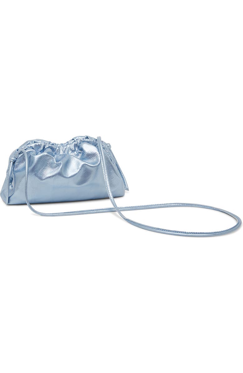 Mansur Gavriel Mini Cloud Crinkled Metallic Patent Leather Clutch, Alternate, color,