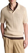 Vince Seed Stitch Polo Sweater