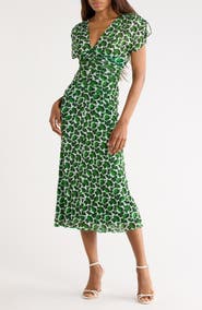 Diane von Furstenberg Charlotte Plunge Neck Maxi Dress