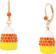 Betsey Johnson Candy Corn Leverback Drop Earrings
