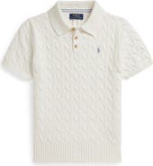 Polo Ralph Lauren Kids' Cabled Cotton Polo Sweater