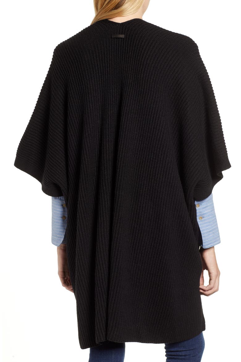Cardigan Ruana, Alternate, color, BLACK