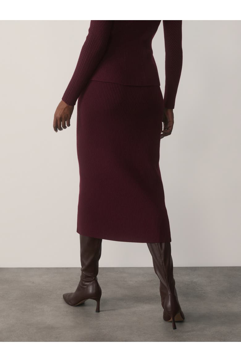 Varese Merino Cotton Blend Skirt, Alternate, color, Purple