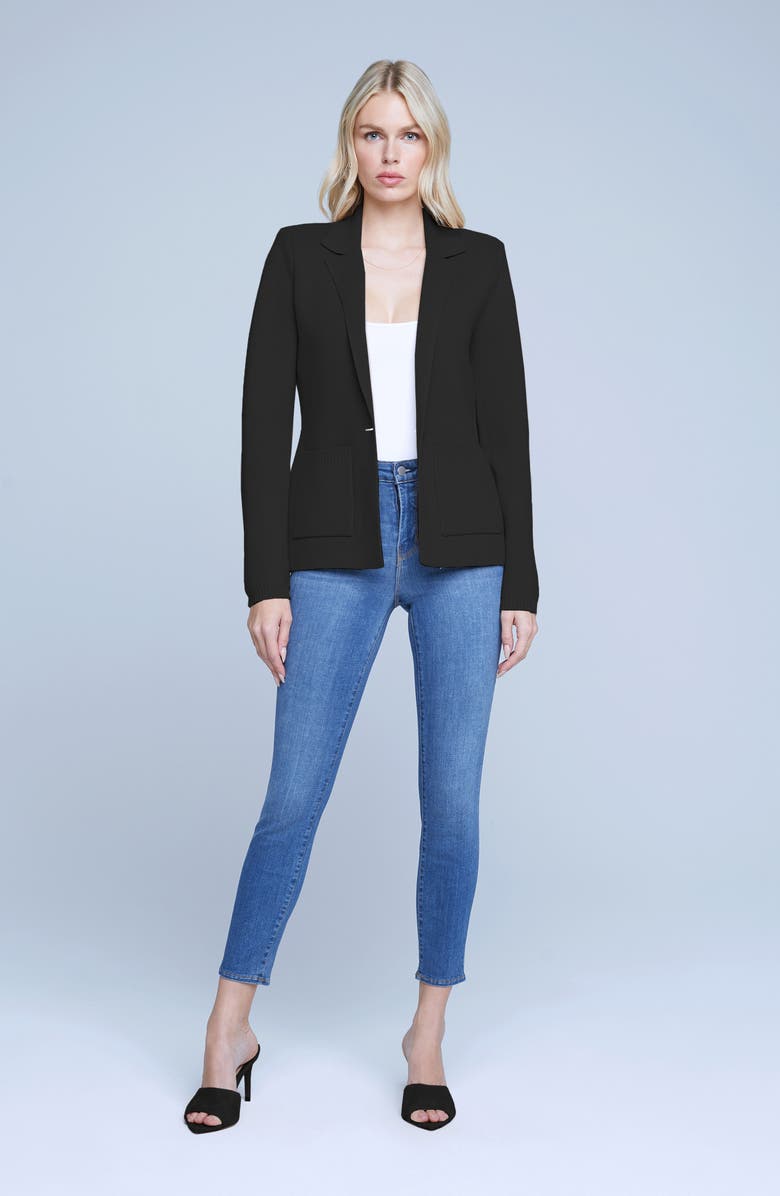 L'AGENCE Lacey Cotton Blend Cardigan, Alternate, color, 