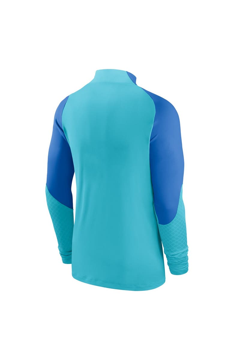 Nike Men's Nike Blue Barcelona 2022/23 Strike Drill Performance Raglan Quarter-Zip Long Sleeve Top, Alternate, color, 