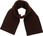 COACH Embossed Logo Merino Wool Blend Scarf