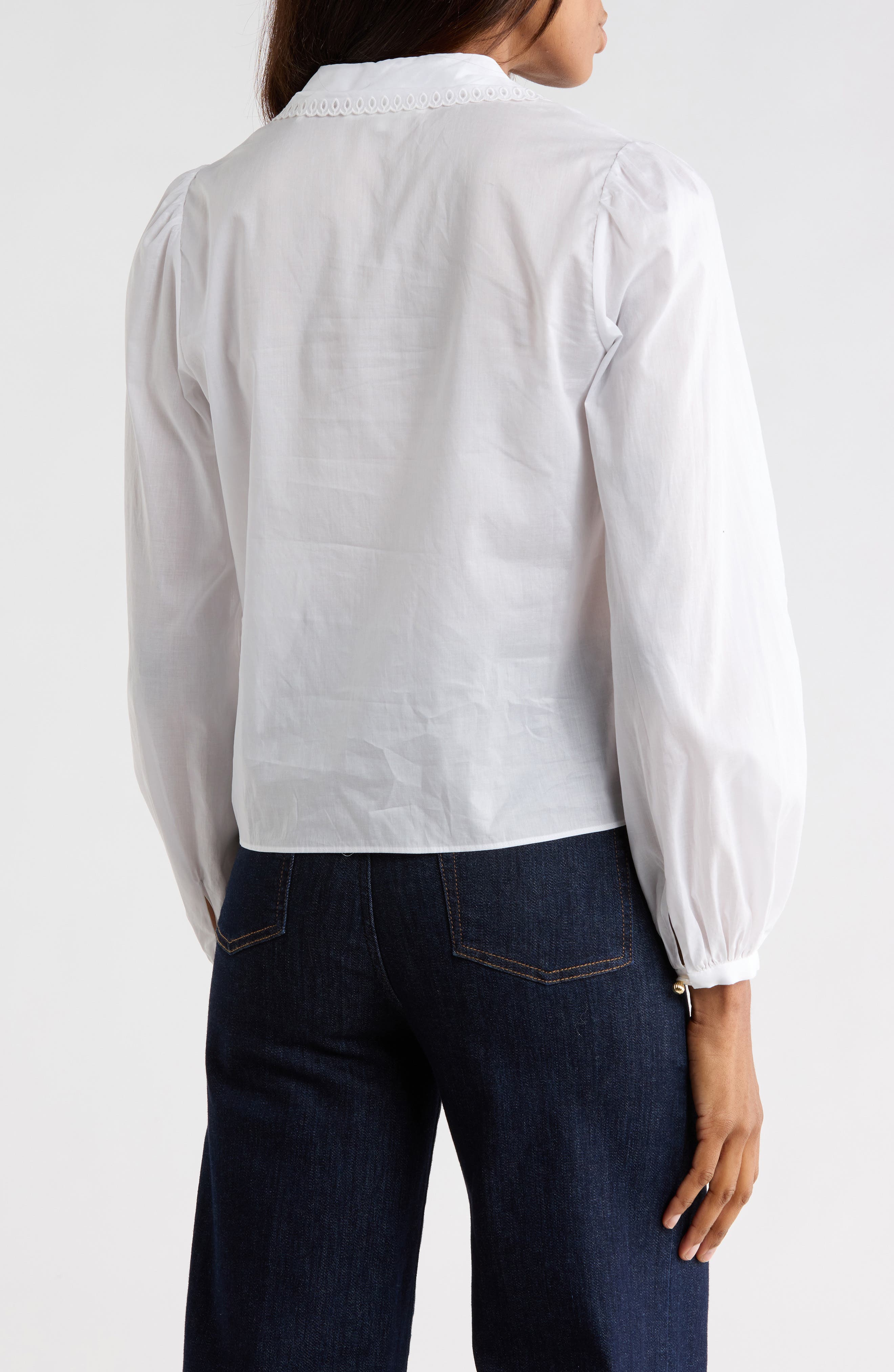 The Eyelet Sailor Long Sleeve Button-Up Shirt - image 2