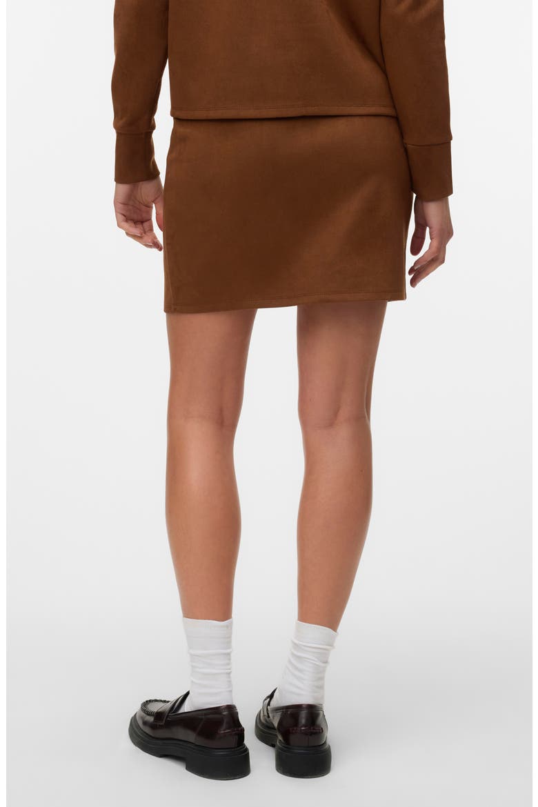 Faux Suede Miniskirt, Alternate, color, EMPERADOR