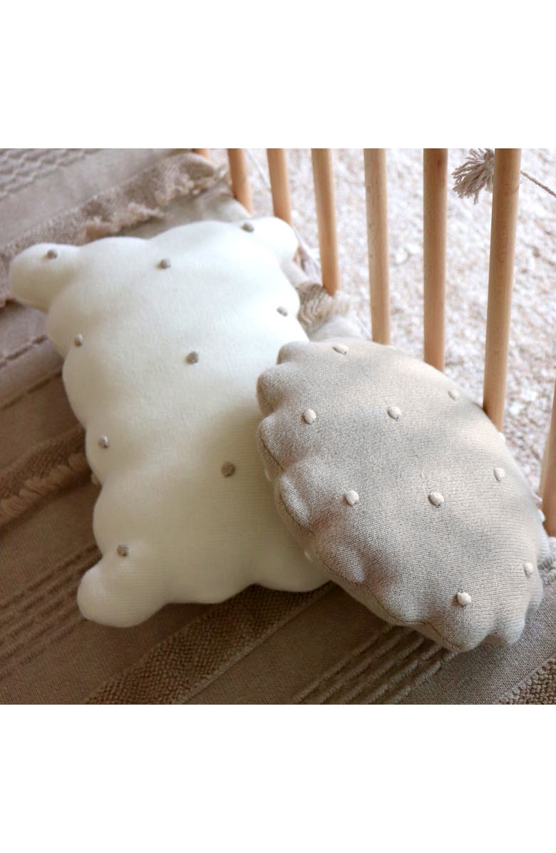 Lorena Canals Knitted Cushion Biscuit, Alternate, color, Ivory, Dune White