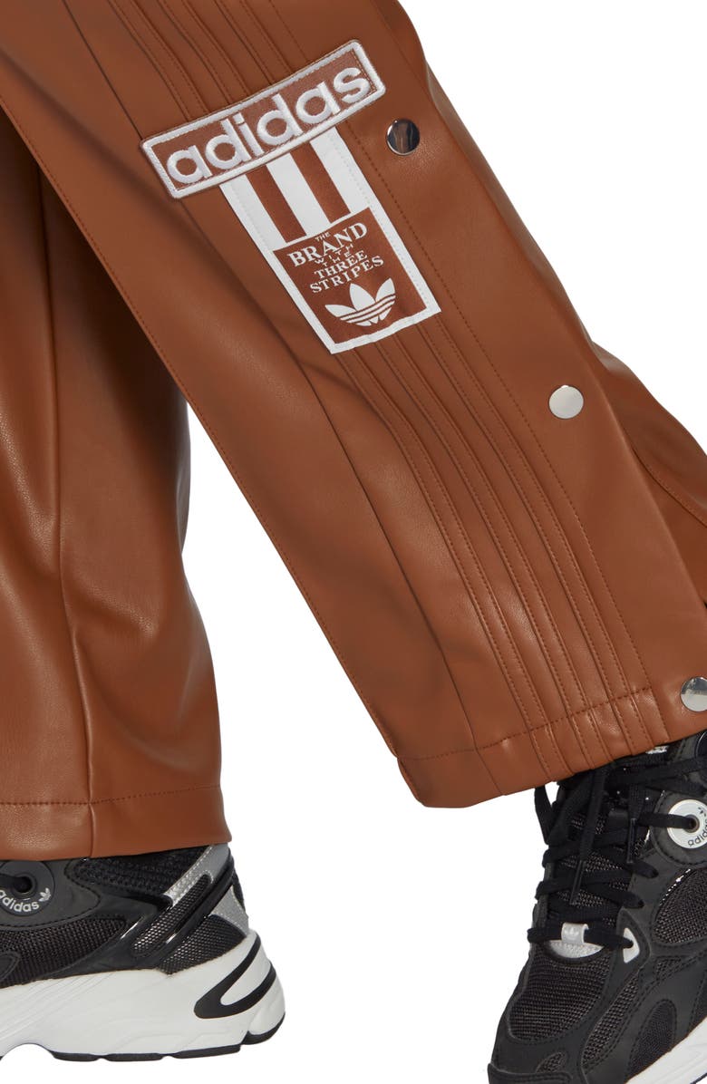 adidas Adibreak Faux Leather Track Pants, Alternate, color, 