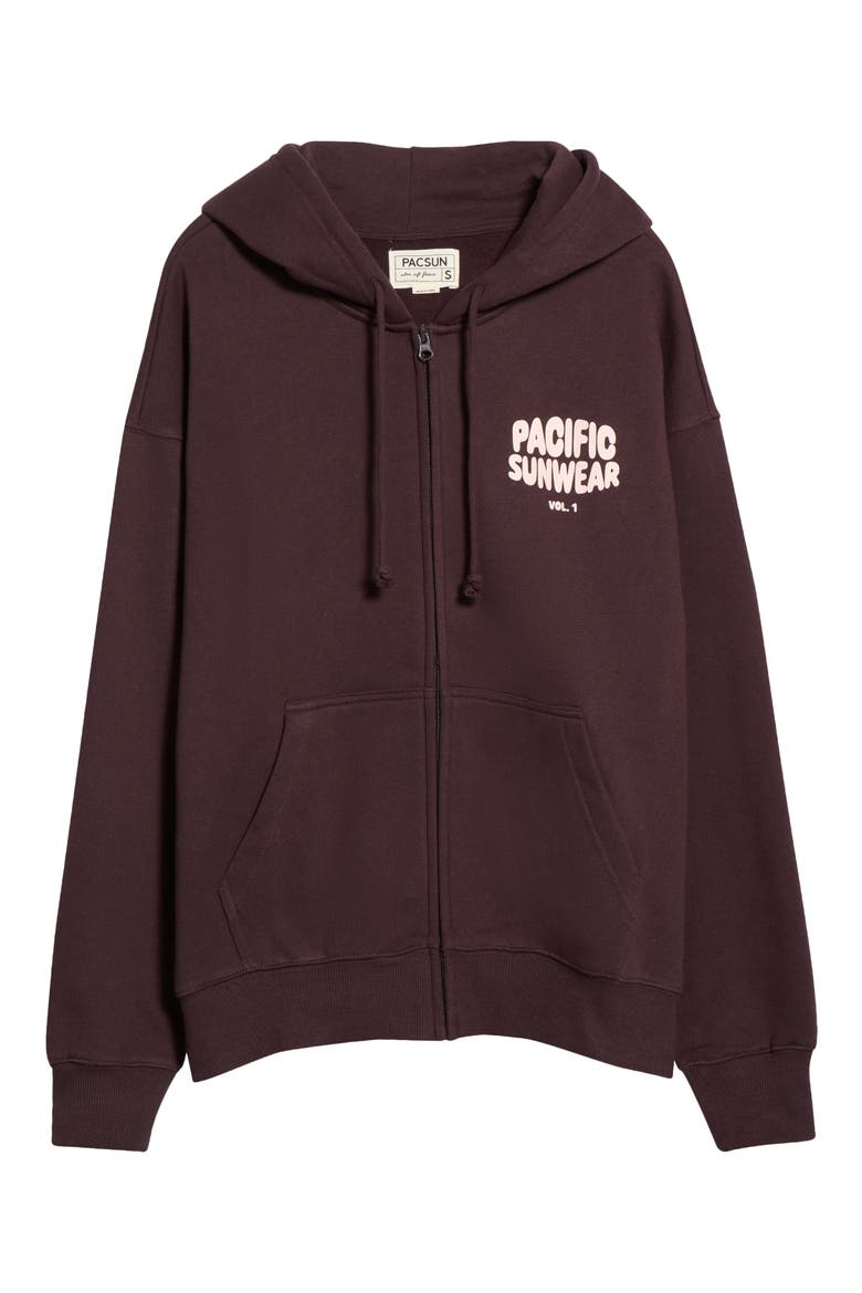 Front Zip Hoodie, Main, color, BROWN
