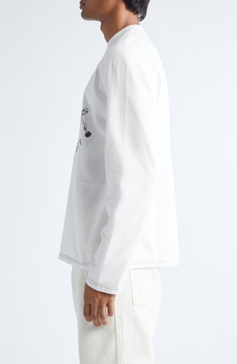 PALMES Practice Tennis Long Sleeve Graphic T-Shirt, Alternate, color, Off White