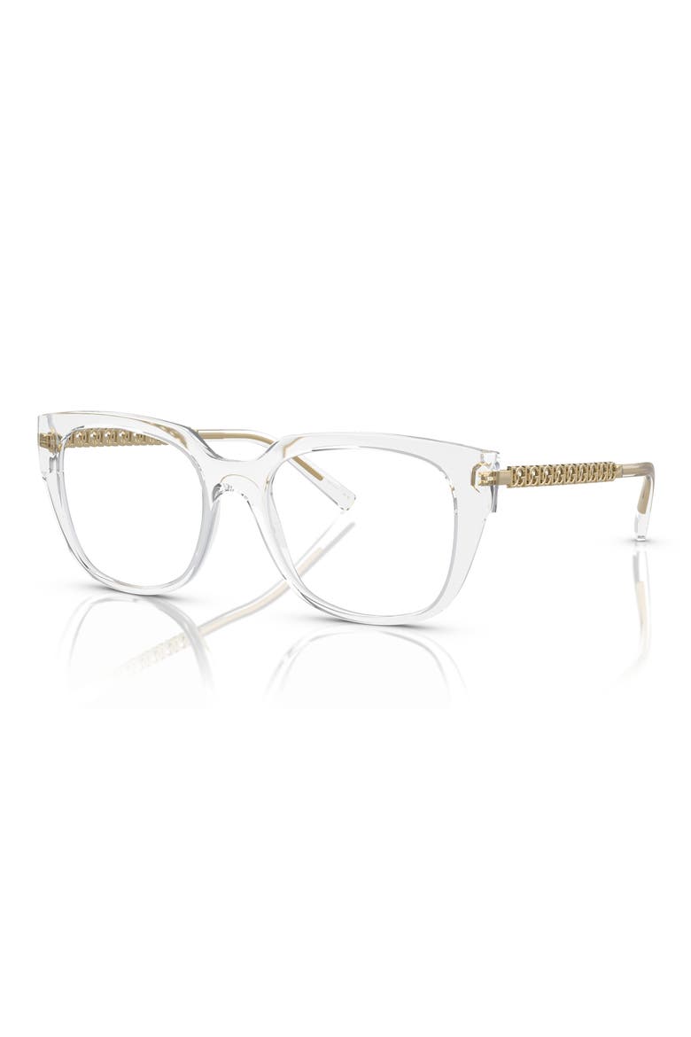 53mm Square Optical Glasses, Alternate, color, CRYSTAL / DEMO LENS