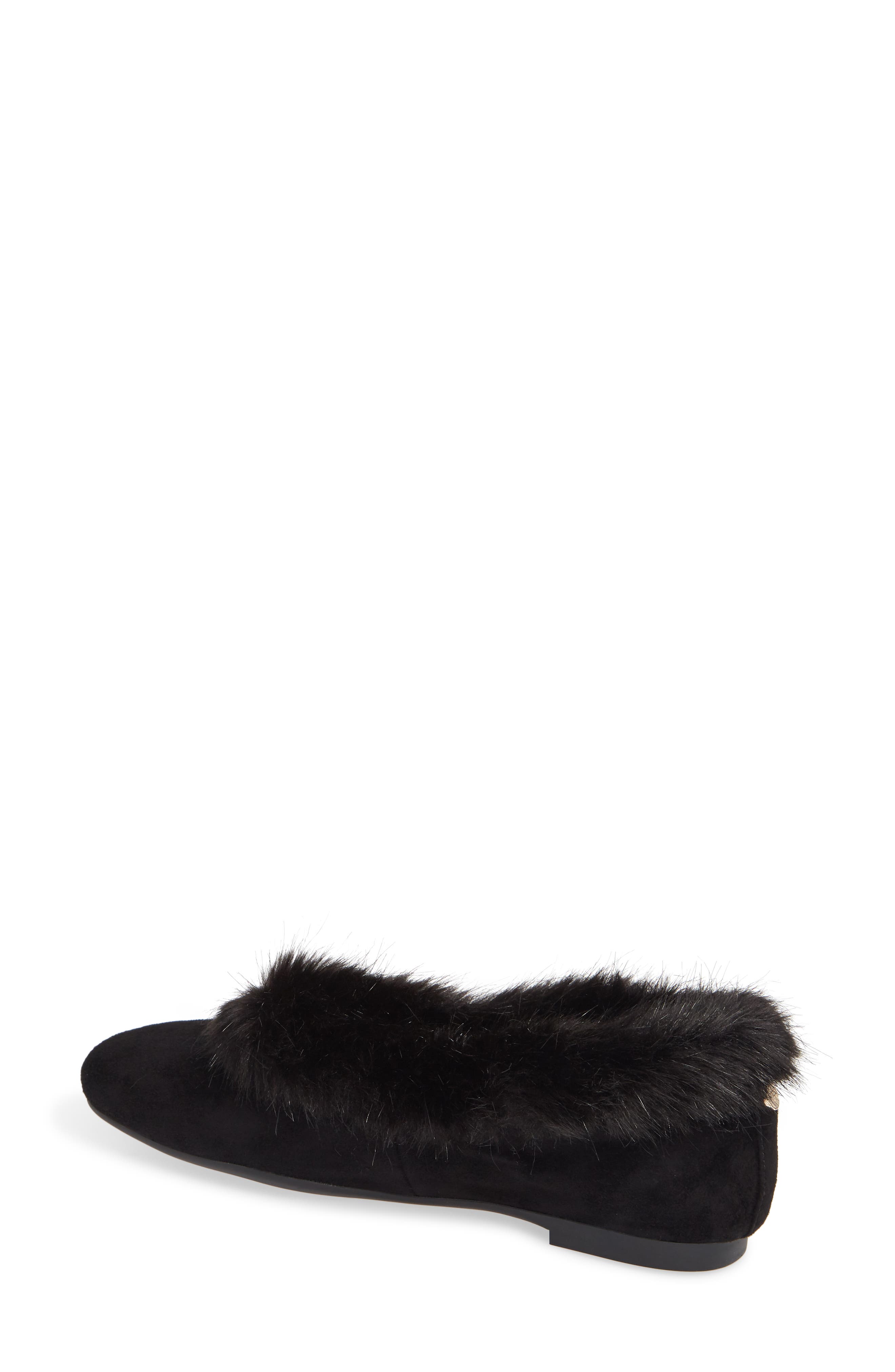 Taryn Rose Ryanne Water Resistant Faux Fur Flat, Alternate, color, 