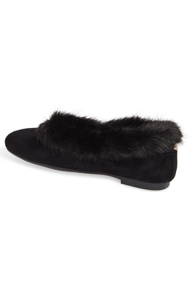 Taryn Rose Ryanne Water Resistant Faux Fur Flat, Alternate, color,