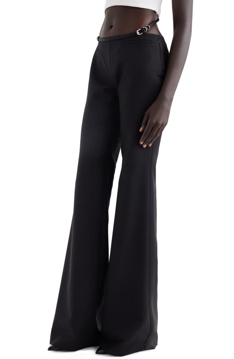 Givenchy Voyou Wool Blend Flare Leg Pants, Alternate, color, 