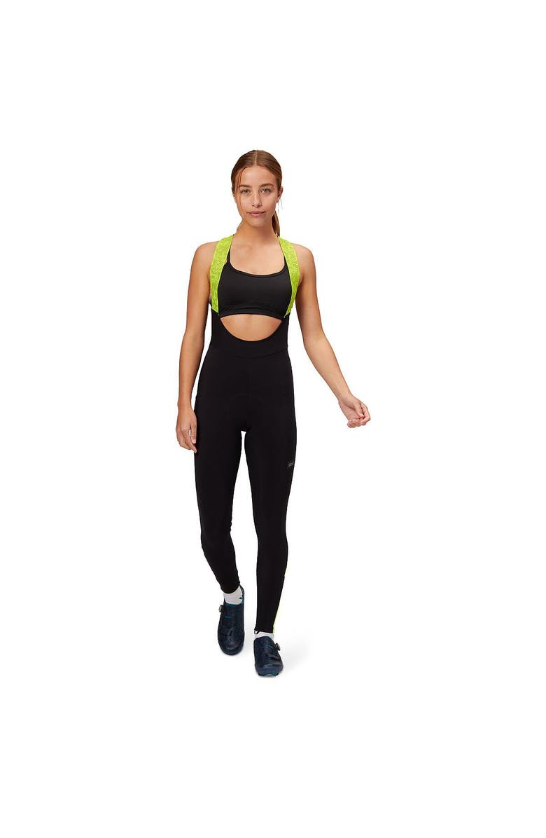 GOREWEAR Prress Thermo Bib Tights+ - Women's, Main, color, Black/Neon Yellow