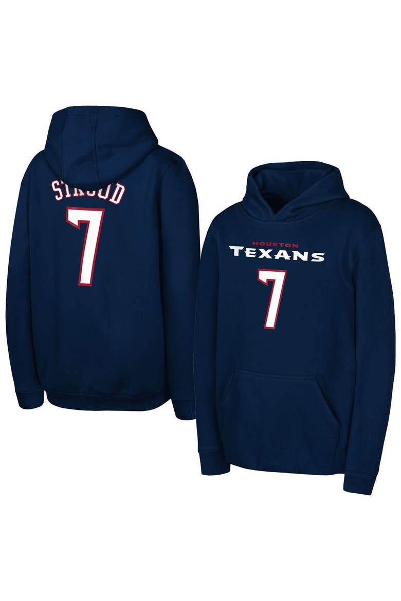 Youth Outerstuff C.J. Stroud Navy Houston Texans Mainliner Player Name & Number Hoodie, Main, color, Navy