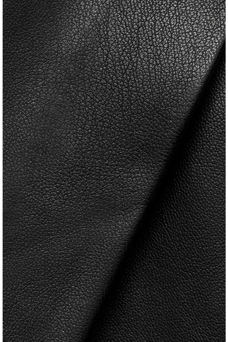 Wrap Faux Leather Skort, Alternate, color, BLACK