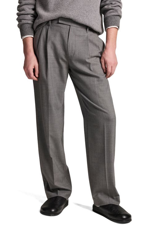 Louie Double Pleated Refined Twill Trousers