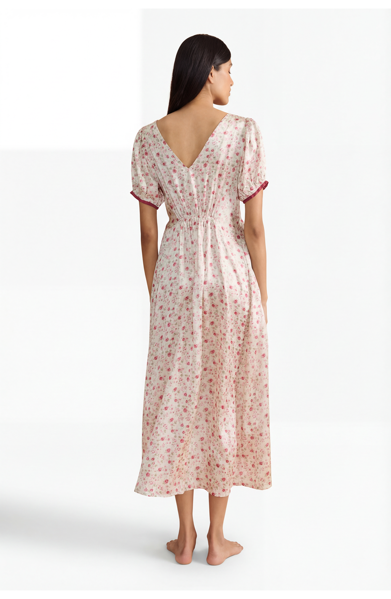 If Only If Caroline Nightdress, Alternate, color, Damson Floral
