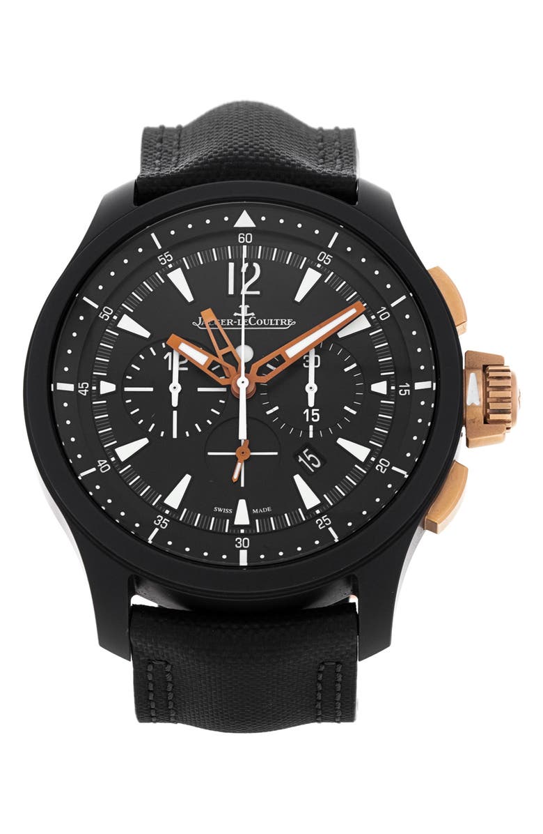 Watchfinder & Co. Jaeger-LeCoultre Preowned 2019 Master Compressor Automatic Chronograph Webbing Strap, 46mm, Main, color, 