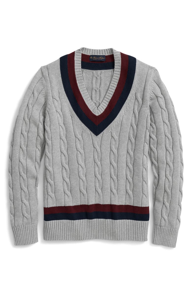 Brooks Brothers Supima<sup>®</sup> Cotton Tennis Sweater, Main, color,