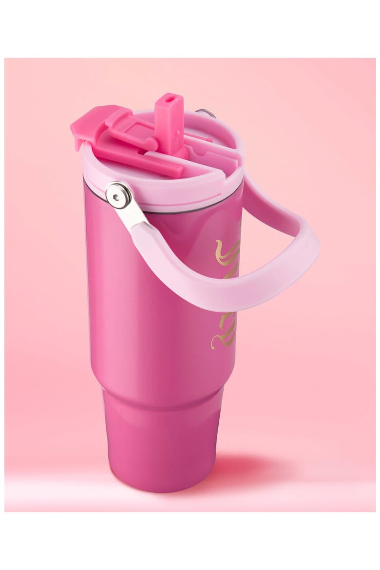 40-Ounce Stainless Steel Flip Fusion Water Tumbler, Alternate, color, HOT PINK