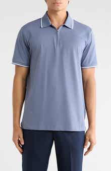 Tipped Quarter Zip Knit Polo