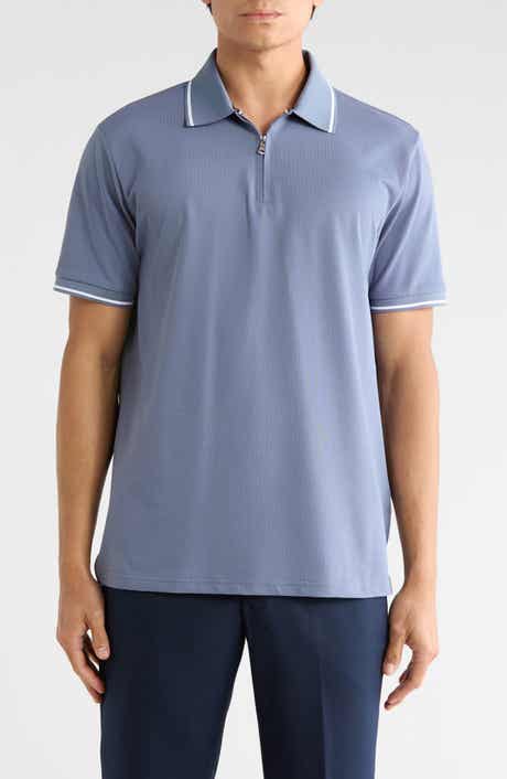 Tipped Quarter Zip Knit Polo