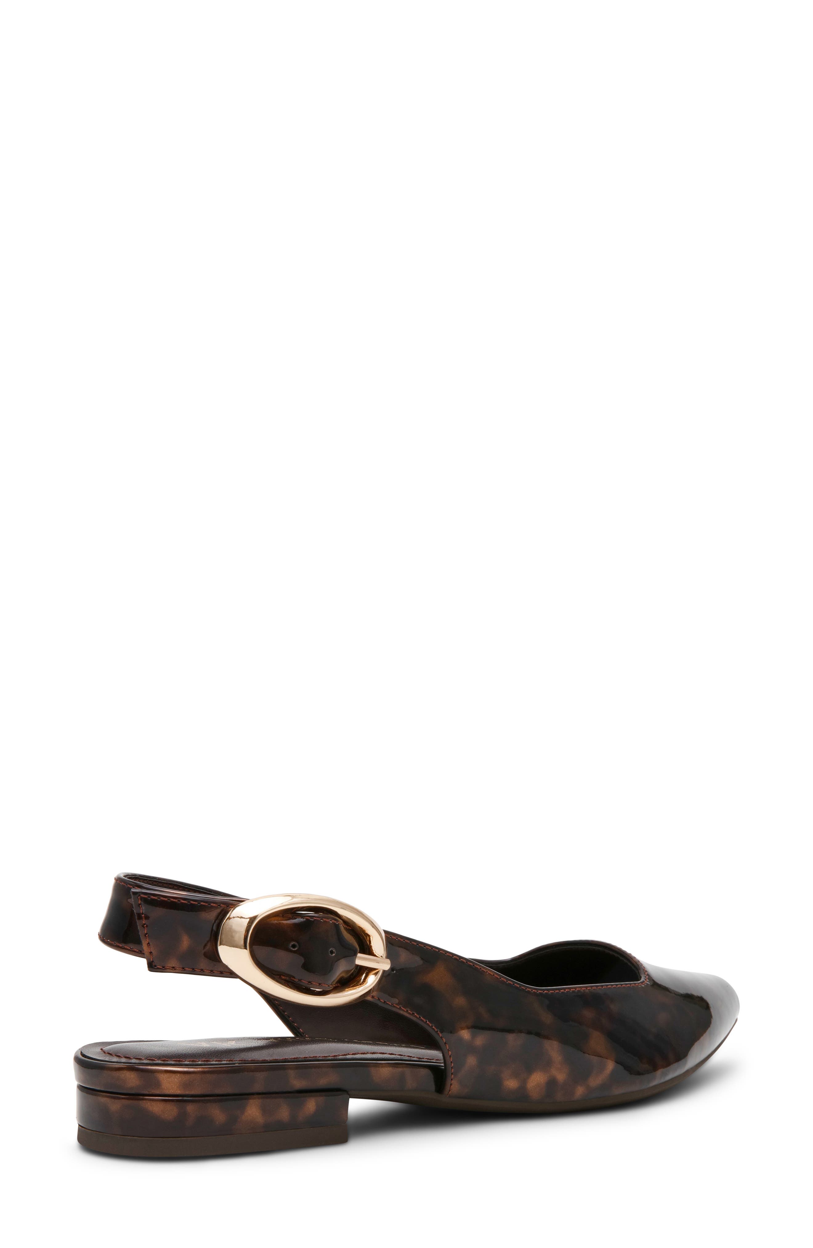 Kalil Faux Leather Slingback Pointed Toe Flat, Alternate, color, TORTOISE
