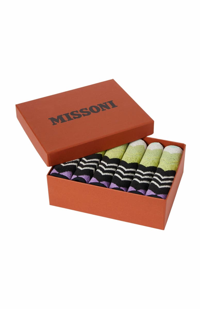 Missoni Home Giacomo Face Towels 30x30 Cm 6 Pieces, Alternate, color, Orange