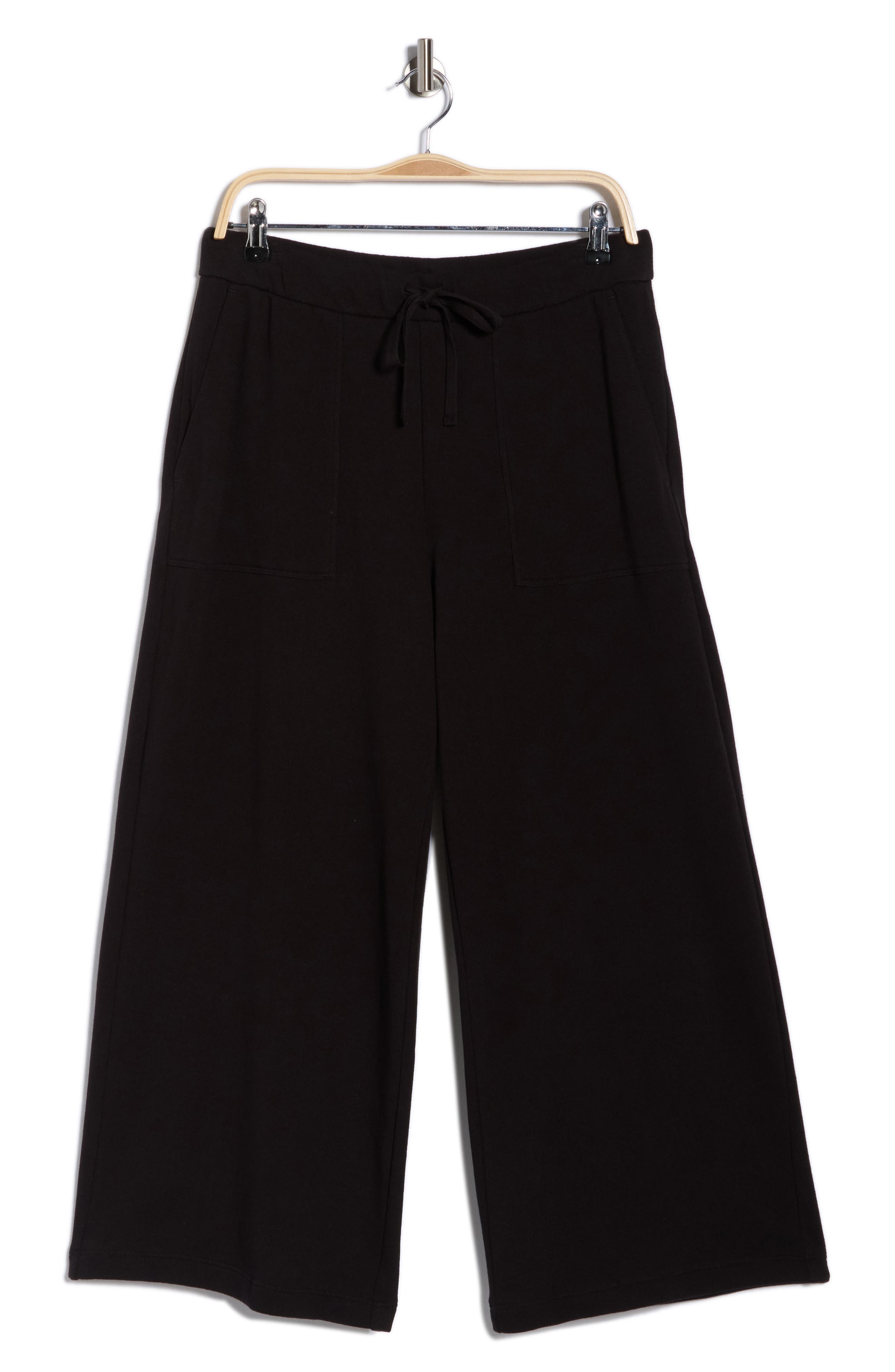Eileen Fisher Organic Cotton French Terry Crop Wide Leg Pants