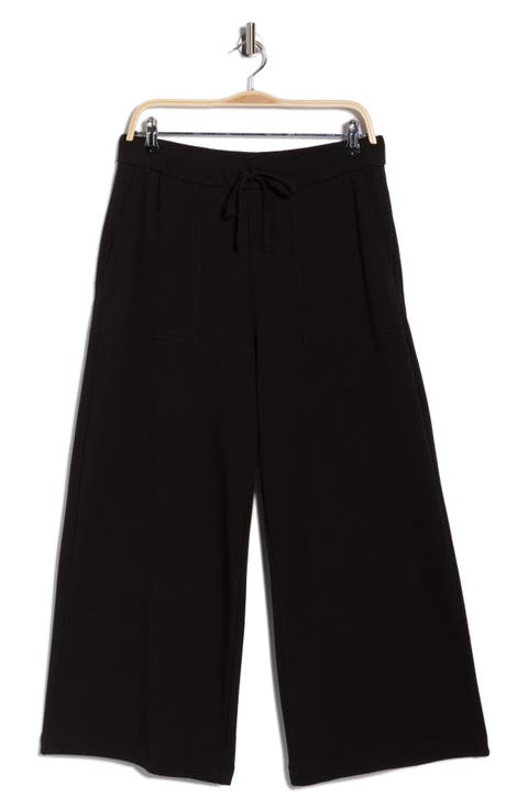 Organic Cotton French Terry Crop Wide Leg Pants