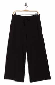 Eileen Fisher Organic Cotton French Terry Crop Wide Leg Pants