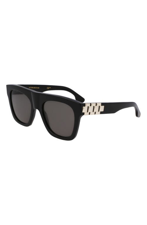 Victoria Beckham Chain Pouch 52mm Modified Rectangular Sunglasses In Black