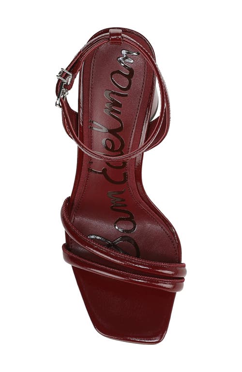 Sam Edelman Kia Strappy Sandal In Burgundy