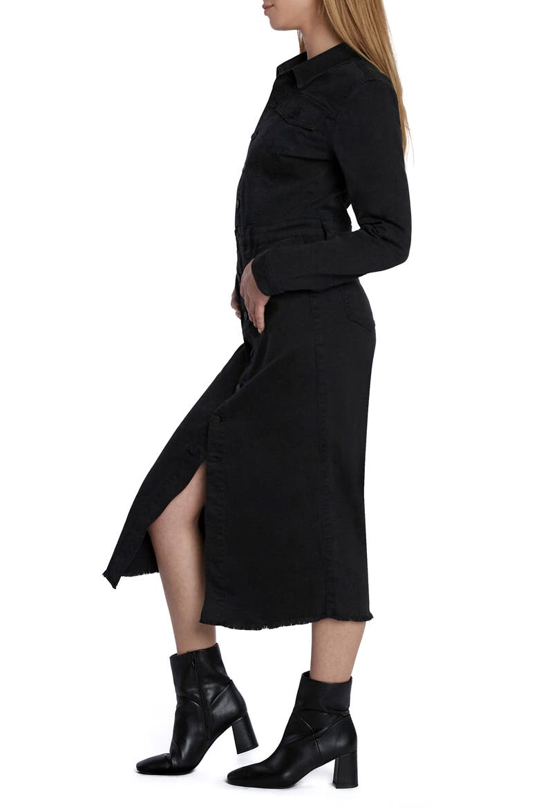 Piece Dyed Denim Dress, Alternate, color, ONYX