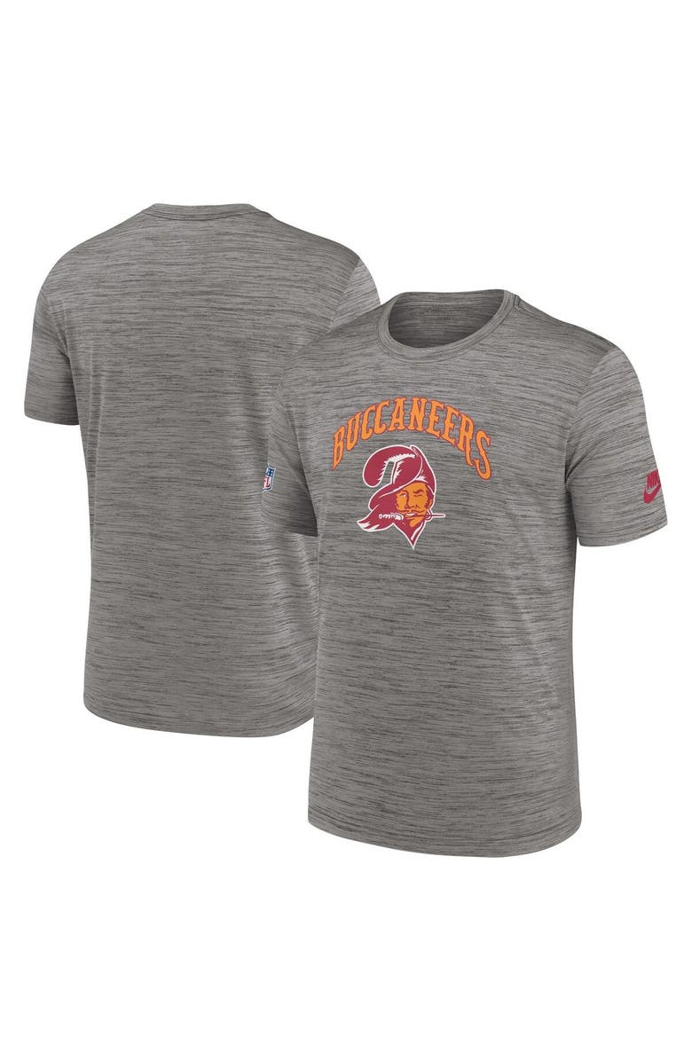 Nike Men's Nike Heather Charcoal Tampa Bay Buccaneers Throwback Sideline Performance T-Shirt, Main, color, Heather Charcoal