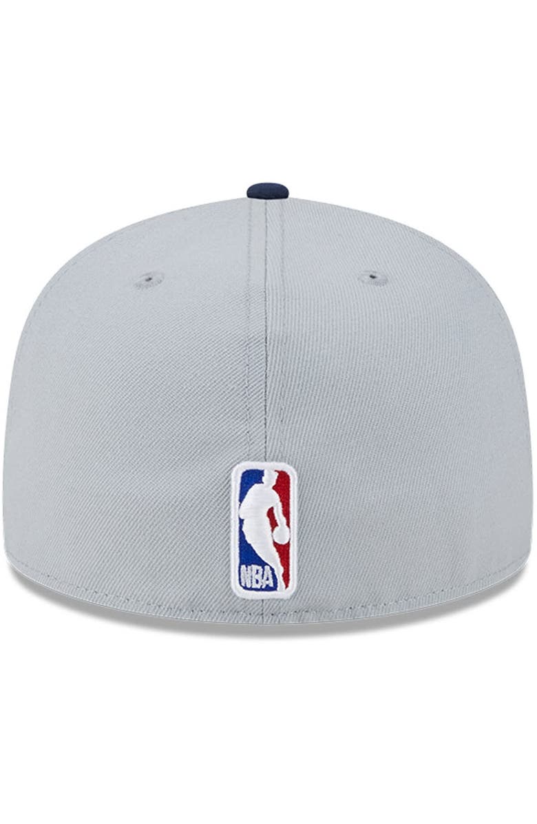 New Era Men's New Era Gray/Navy Washington Wizards Tip-Off Two-Tone 59FIFTY Fitted Hat, Alternate, color, Gray