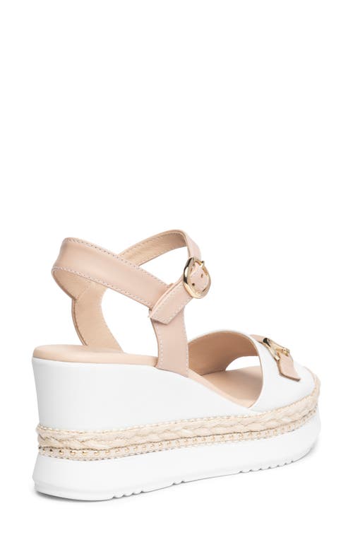 Nerogiardini Platform Wedge Sandal In White
